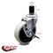 Service Caster 4 Inch Thermoplastic Rubber Wheel 1-3/4 Inch Expanding Stem Caster with Brake SCC-EX05S410-TPRS-SLB-134 - alternate 1